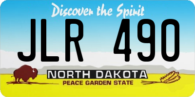 ND license plate JLR490