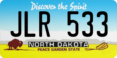 ND license plate JLR533