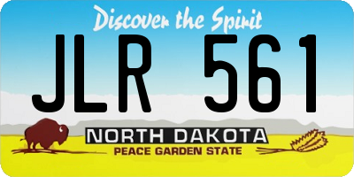 ND license plate JLR561
