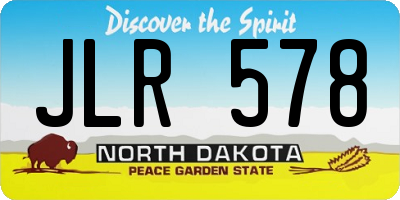 ND license plate JLR578