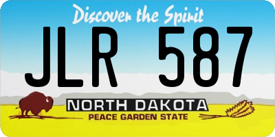 ND license plate JLR587
