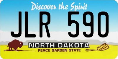 ND license plate JLR590