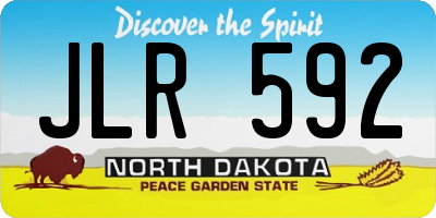 ND license plate JLR592