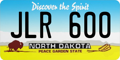 ND license plate JLR600