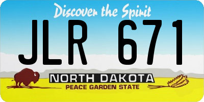 ND license plate JLR671