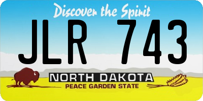ND license plate JLR743