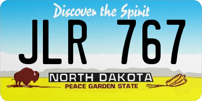 ND license plate JLR767