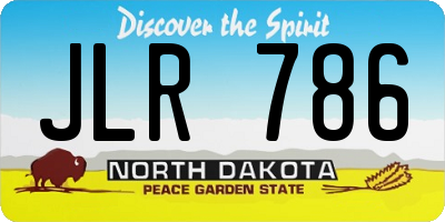 ND license plate JLR786