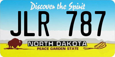 ND license plate JLR787