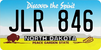 ND license plate JLR846