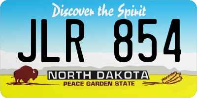 ND license plate JLR854