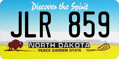 ND license plate JLR859