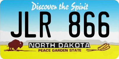 ND license plate JLR866
