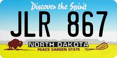 ND license plate JLR867