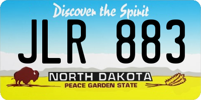 ND license plate JLR883