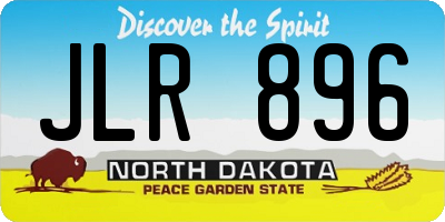 ND license plate JLR896