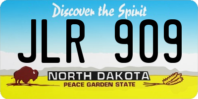 ND license plate JLR909