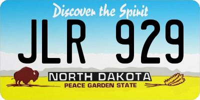 ND license plate JLR929