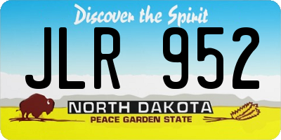 ND license plate JLR952