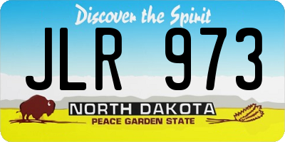 ND license plate JLR973