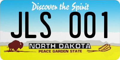 ND license plate JLS001