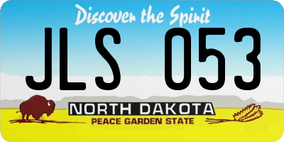 ND license plate JLS053