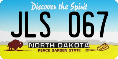 ND license plate JLS067