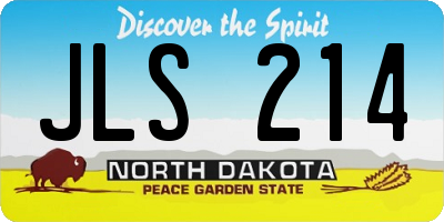 ND license plate JLS214