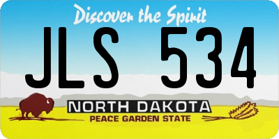 ND license plate JLS534
