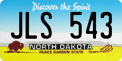 ND license plate JLS543