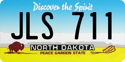 ND license plate JLS711