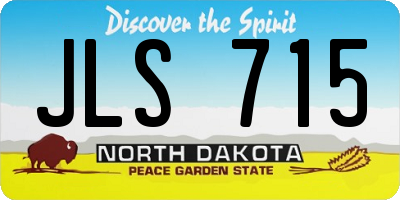 ND license plate JLS715