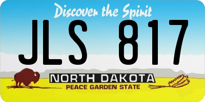 ND license plate JLS817