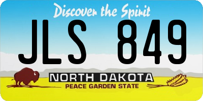 ND license plate JLS849
