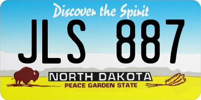 ND license plate JLS887