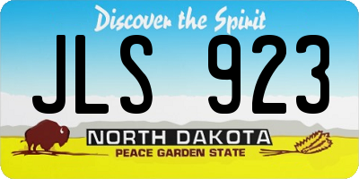 ND license plate JLS923
