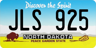 ND license plate JLS925