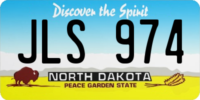 ND license plate JLS974