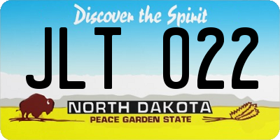 ND license plate JLT022