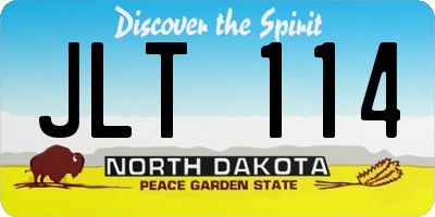 ND license plate JLT114