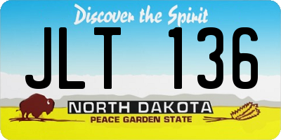 ND license plate JLT136