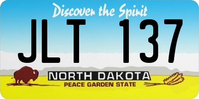ND license plate JLT137