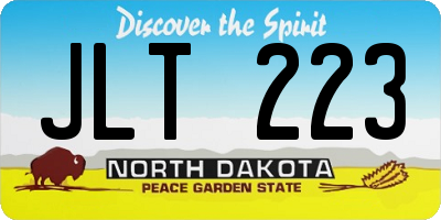 ND license plate JLT223