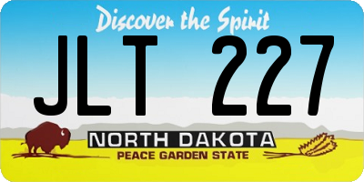 ND license plate JLT227
