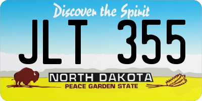 ND license plate JLT355