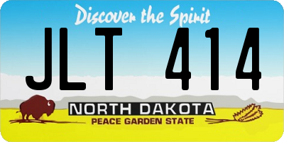 ND license plate JLT414