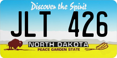 ND license plate JLT426
