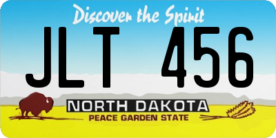 ND license plate JLT456