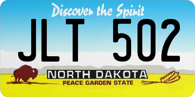 ND license plate JLT502