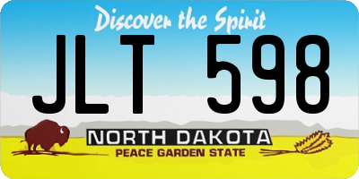 ND license plate JLT598